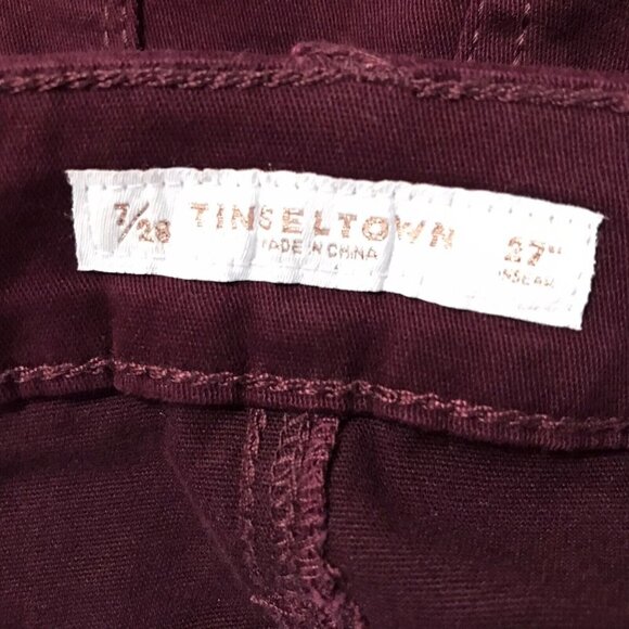 TINSELTOWN Junior's Colored High Rise Raw Hem Ankle Length Skinny Jeans NWT 7 - Picture 7 of 8